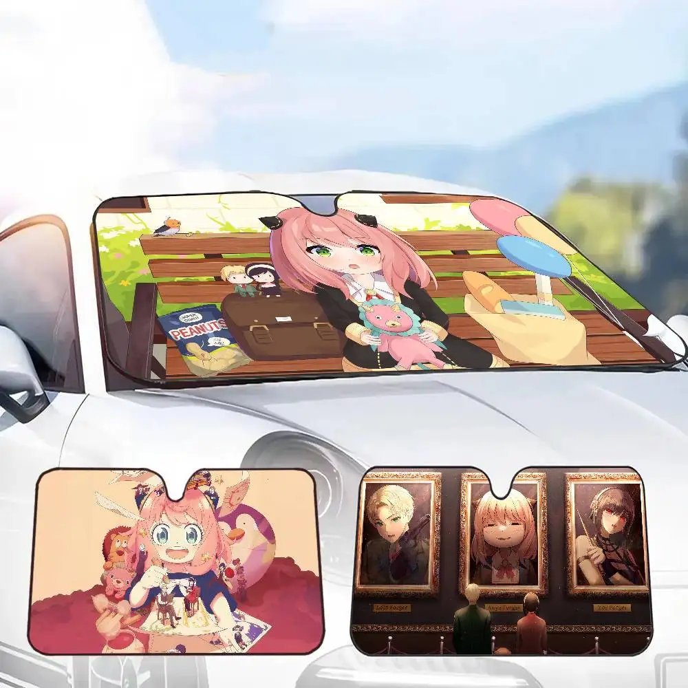 Gaming Spy X Family Car Sun Shade Front Window Sunshade For Most Sedans SUV Blocks Max Uv Rays Keep Your Vehicle Cool