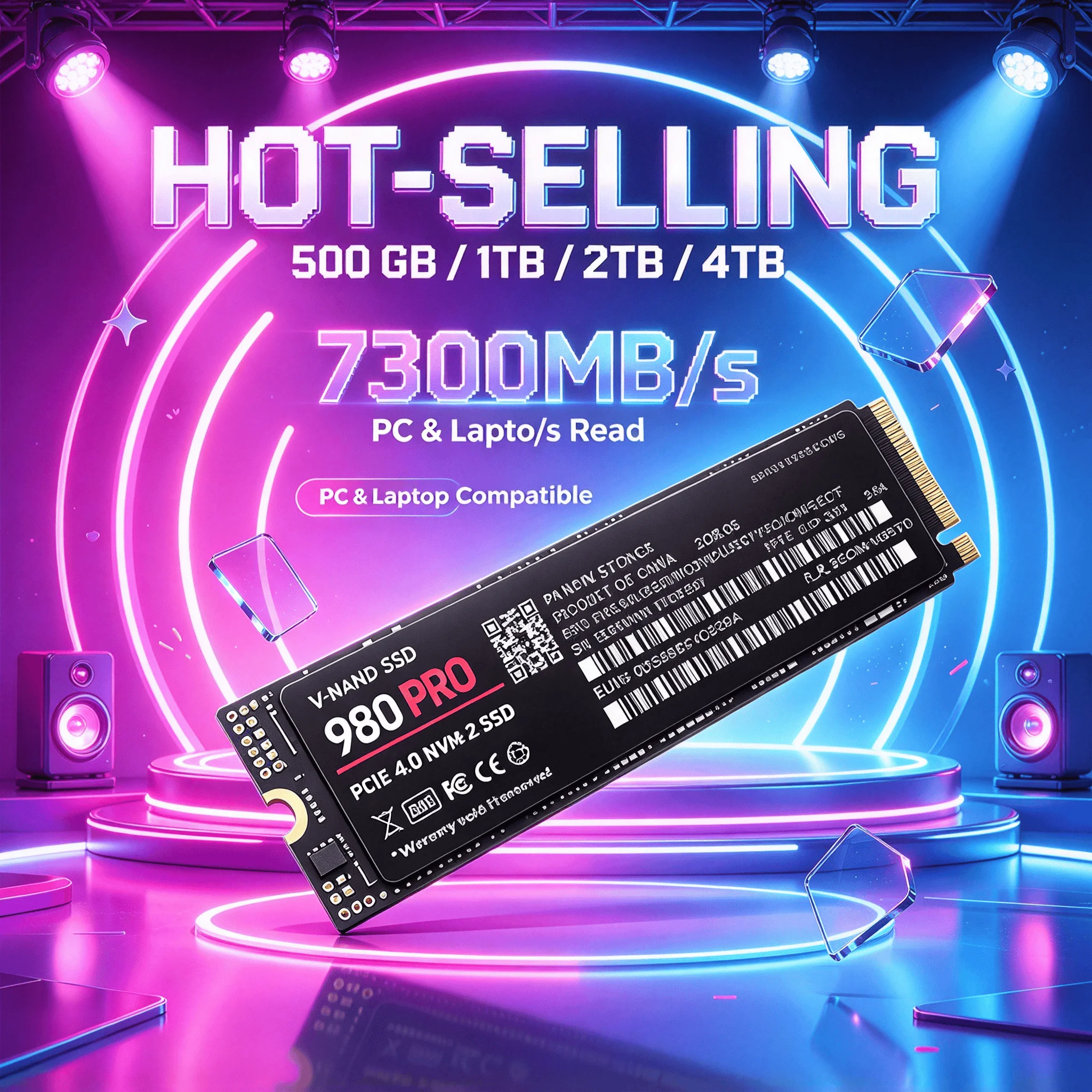 1TB 2TB 4TB Option 980 Pro SSD M.2 2280 NVMe High Read Write Speed Hard Disk Solid State Drive Gaming Mac New