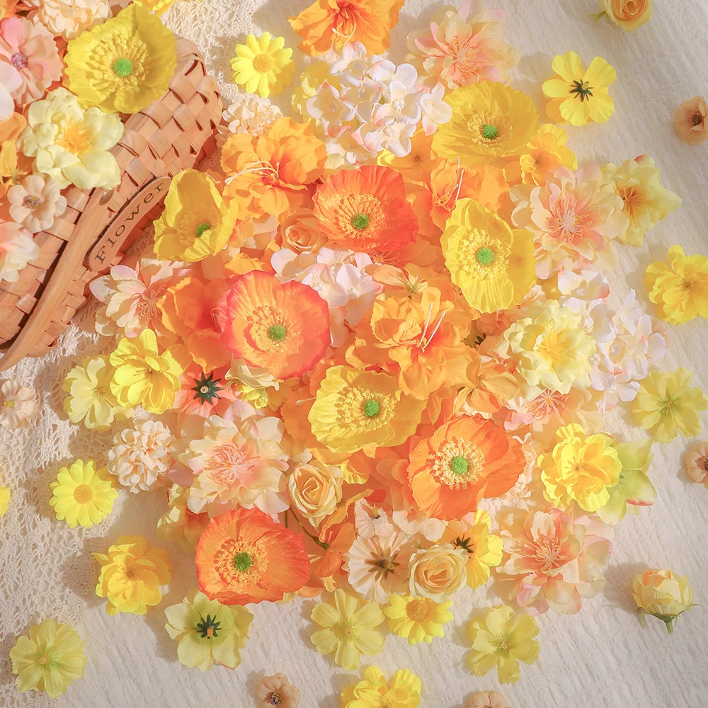 20/50 Stück gemischte künstliche Blumen, Seidenrosen, künstliche Blumen für Zuhause, Raumdekoration, Hochzeitsdekoration, Braut, DIY, Basteln, Geschenke, Zubehör – Detail 4