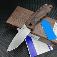 BM 15031 Hunt North Fork Tactical Folding Knife S30V Blade Stabilized Wood Handle Outdoors Survival Utility Pocket Tools