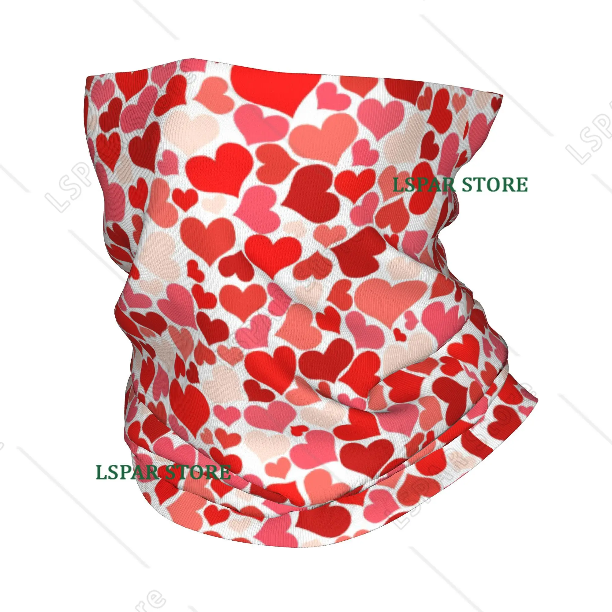 

Розово-красная бандана с сердечками, многофункциональный шарф-труба для женщин и мужчин, для походов, кемпинга, мотоциклетная повязка на голову, маска-гайтер, защита для лица