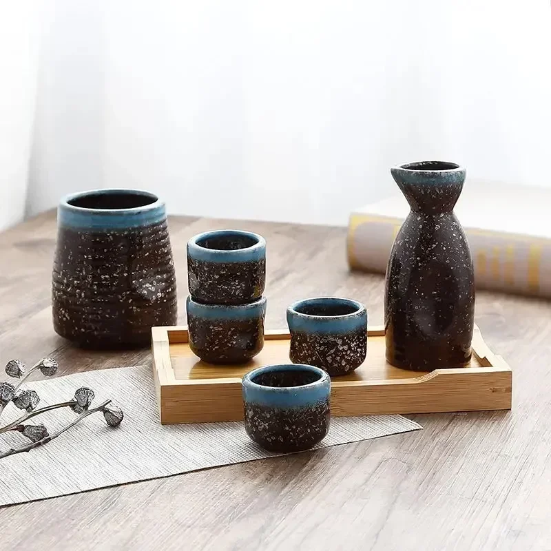 

Japanese Ceramic Wine Sake Set Heater Hot Po Wine Bottle White Glass Dispenser For Wine Room