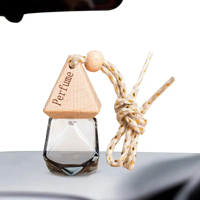 Empty Car Diffuser Bottles Colorful Car Air Freshener Perfume Bottle Triangular Cap Car Air Freshener Bottle Empty Hanging