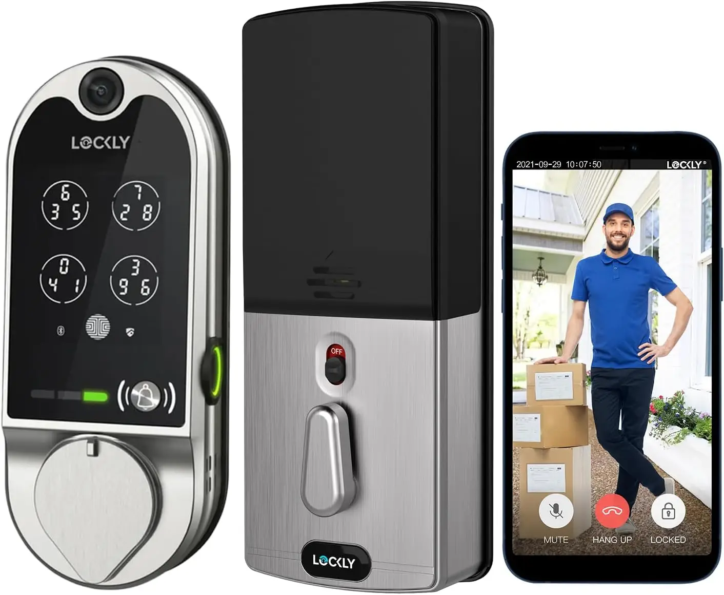 Video Türklingel Kamera Smart Lock, 2-Wege-Audio-Türschloss ohne Schlüssel, Finger abdruck, digitale Tastatur, Wi-Fi-Smart-Schlösser