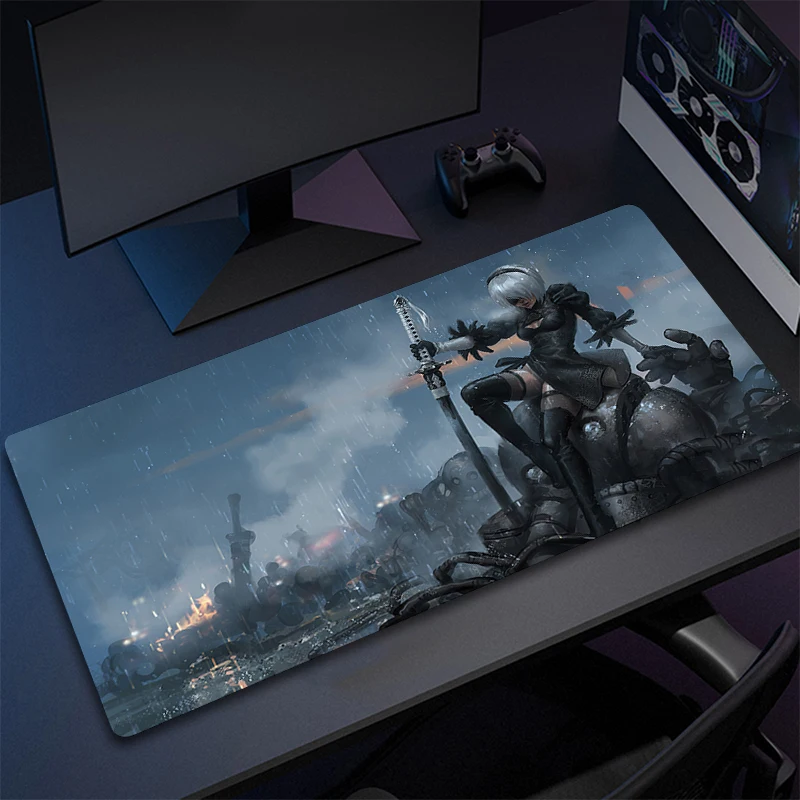 2b Nier Automata Large Mouse Pad Office Keyboard Rubber Mousepad Anime Cute Table Mat 800x300 Laptop Desk Carpet Gamer Mouse Mat