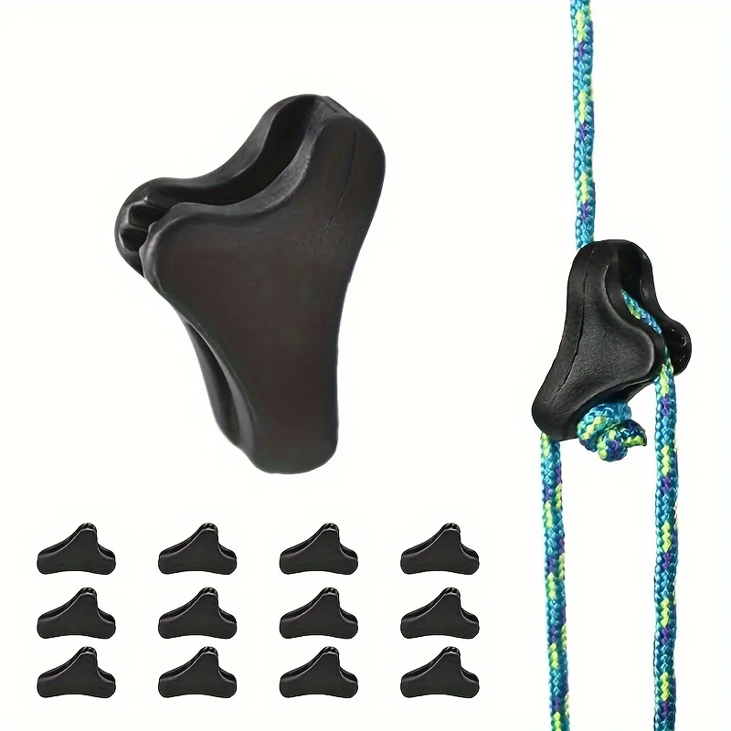 Rutschfester 10-teiliger Zeltseilspanner - Seilregler für Outdoor-Camping, Wandern und Zelte – Detail 2