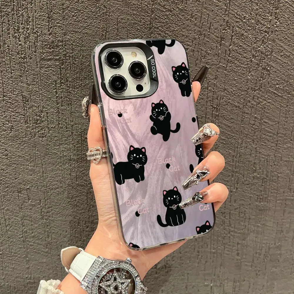 

Cat pattern phone case suitable for iPhone 16 17 15 14 13 12 11 Pro/Max/Plus anti drop and shockproof back cover