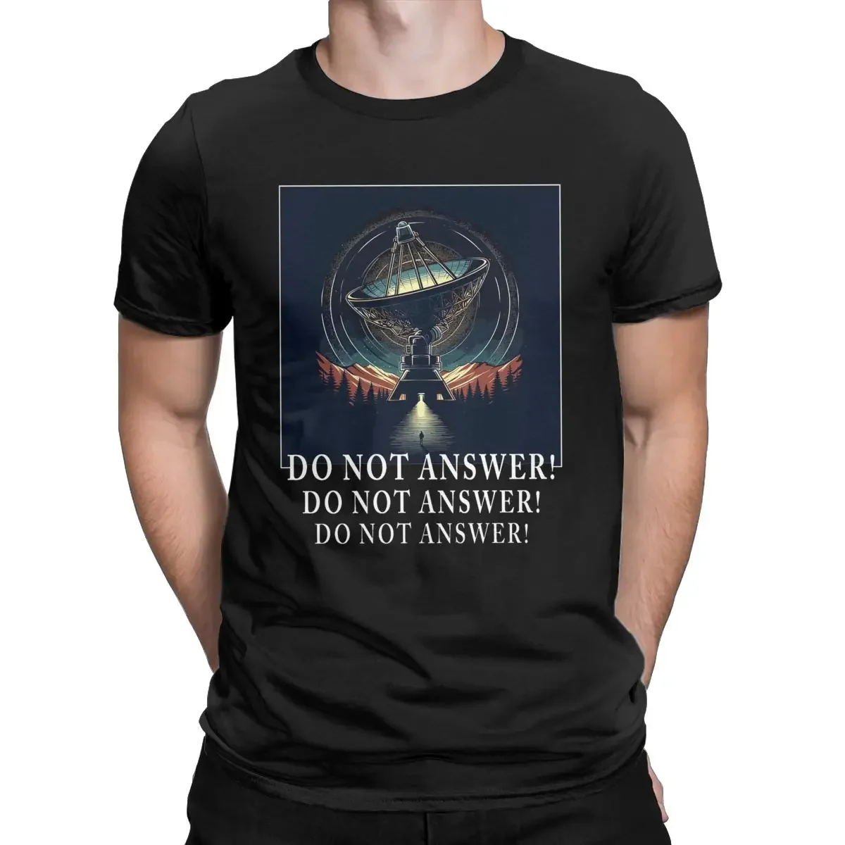 Men T-Shirts Do Not Answer Three Body Problem Hipster 100% Cotton Tee  Short Sleeve Science Fiction TV T Shirts Round Collar