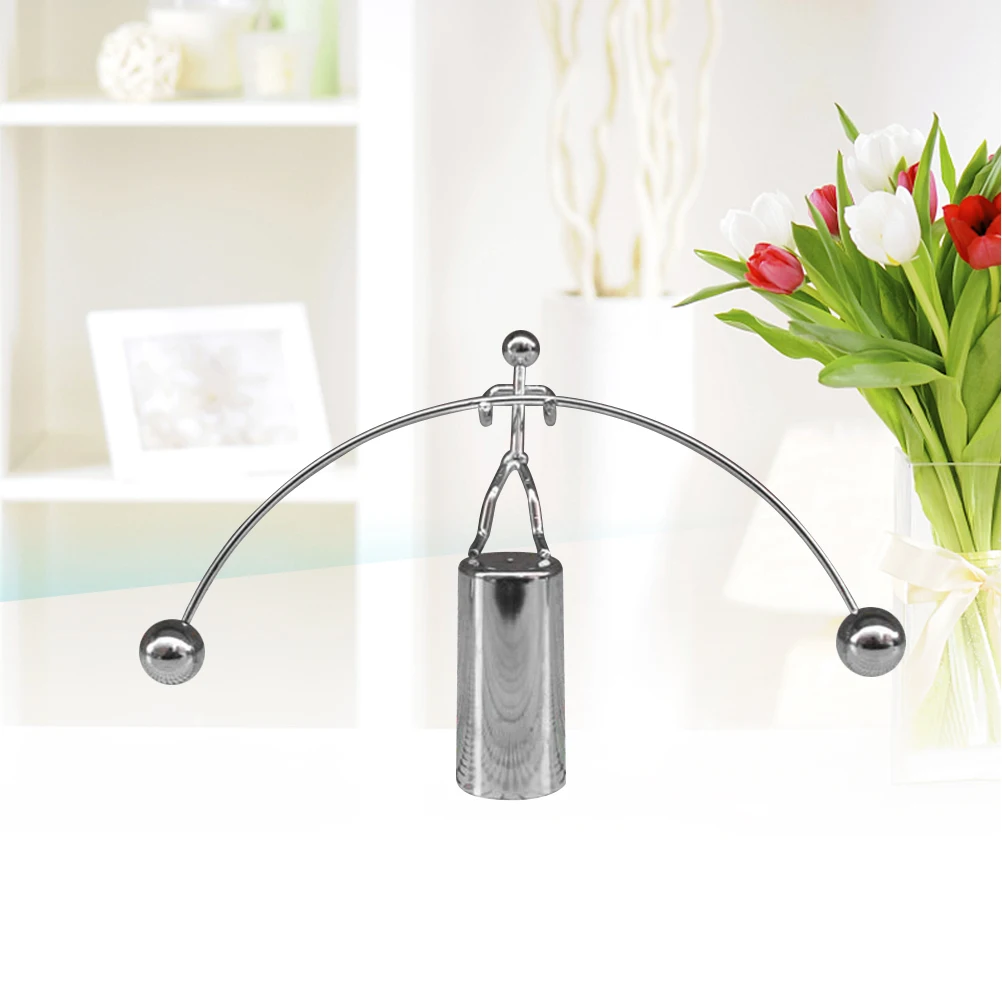 

Weightlifting Metal Desktop Decoration Home Office Stress Relief Ornament Swing Weightlifting Desktop Swing Lifting