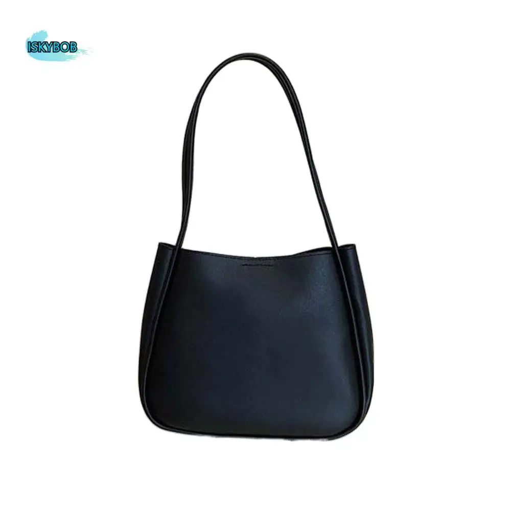 

Элегантная мягкая сумка-тоут из искусственной кожи с защитой от брызг воды, однотонная сумка большой емкости с магнитной кнопкой, полиэстер, французская сумка для подмышек, работа