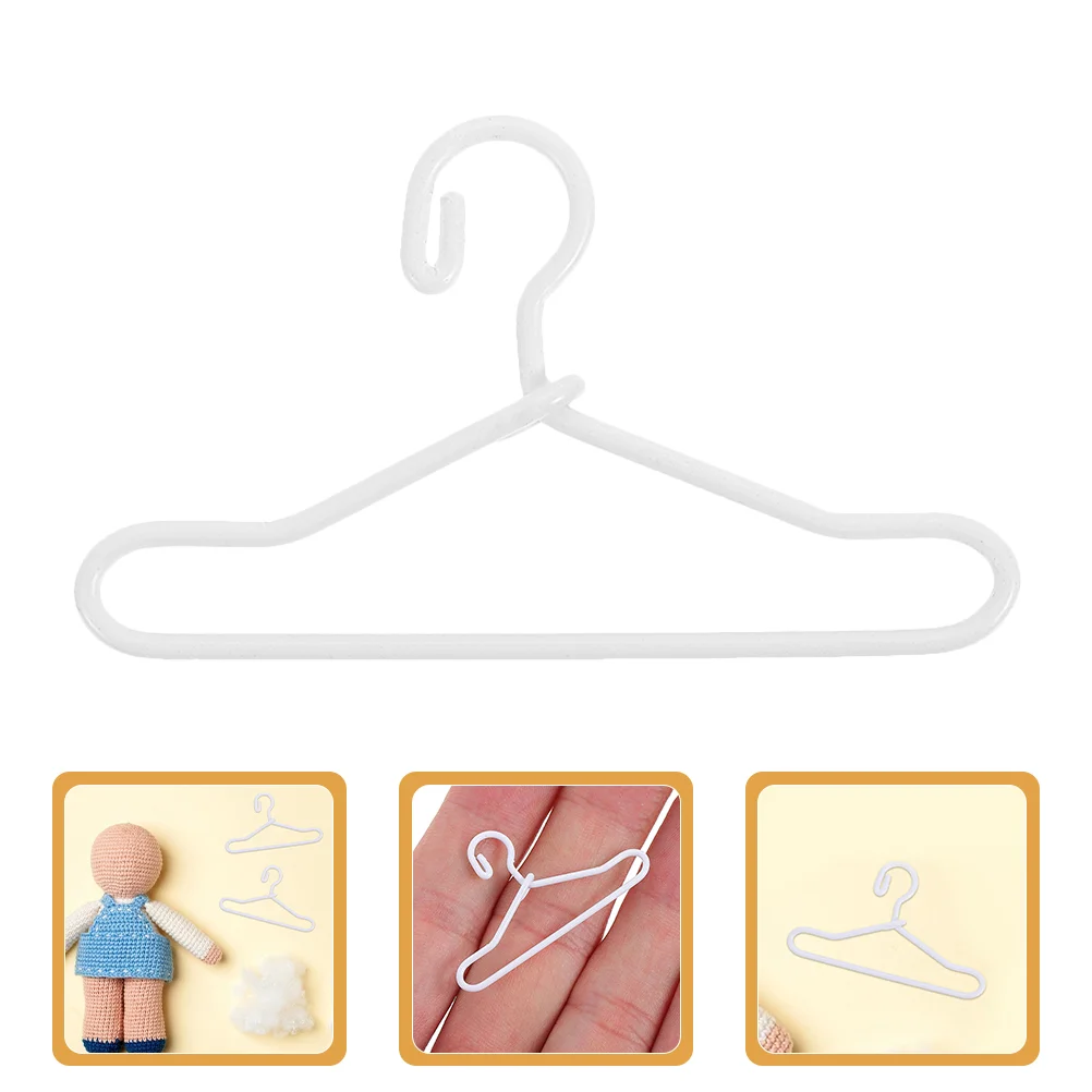 10 Pcs Coat Hanger Clothes Racks Mini Hangers House Delicate Clothing Hanging Tiny Alloy Wardrobe For Child
