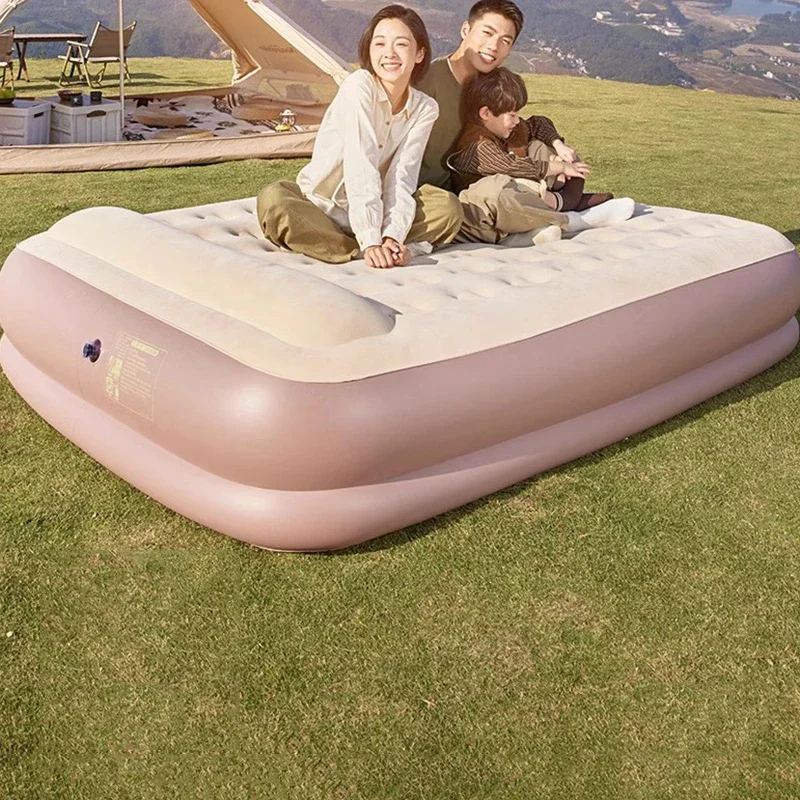 

Unique Queen Inflatable Seat Luxury Air Portable Safe Camping Beach Sleeping Comfortable Bed Sun Camas De Casal Trendy Furniture