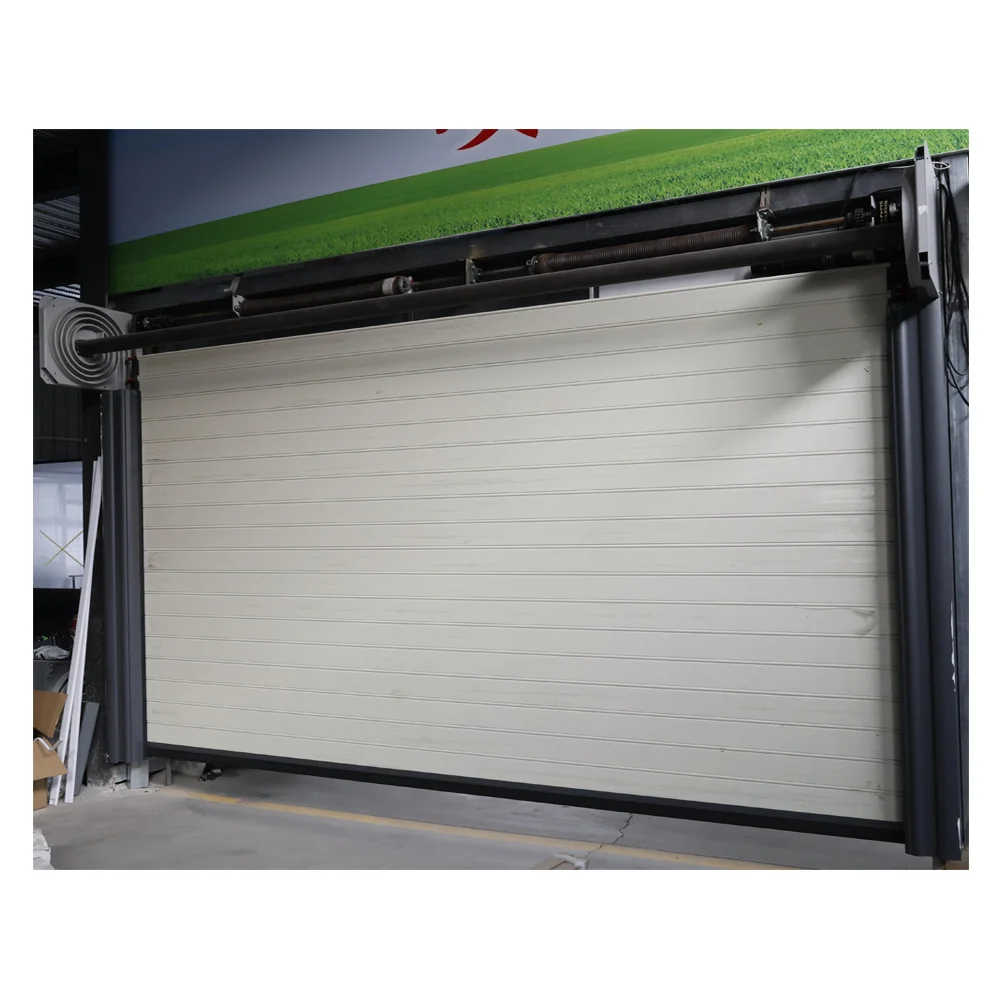 Insulated Anti-Theft Stainless Steel Garage Door Automatic Electric Remote Control Sectional Overhead Postmodern Design Outdoor