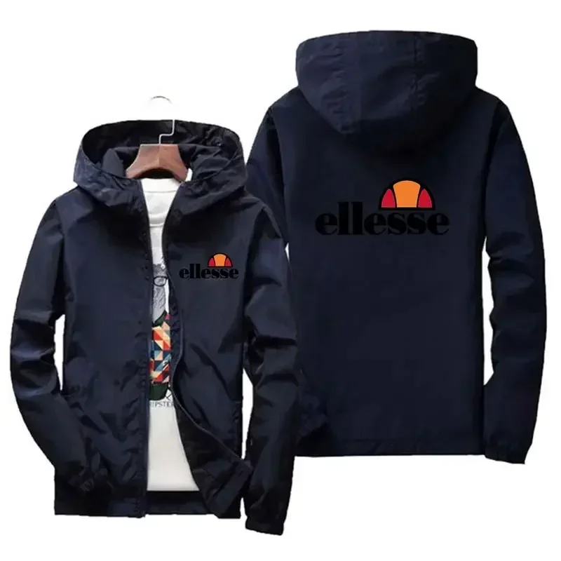Men's Spring Autumn Windbreaker Graphic Print Letter Jacket Casual Hiking Waterproof Premium Quality Outdoor Activewear Coat