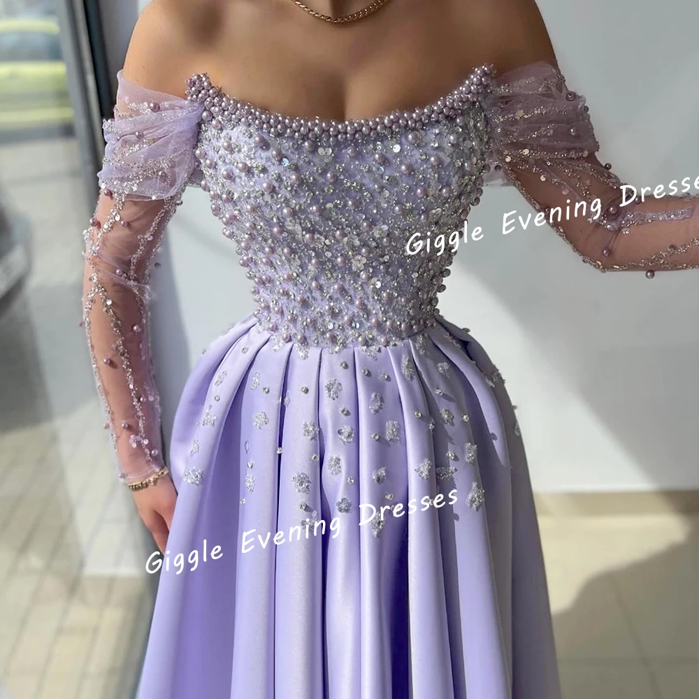 Strapless Beading Satin Nobility Prom Gown Saudi Arab Formal A-Line Floor-Length Pretty Elegant Ladies Evening Dresses 2024