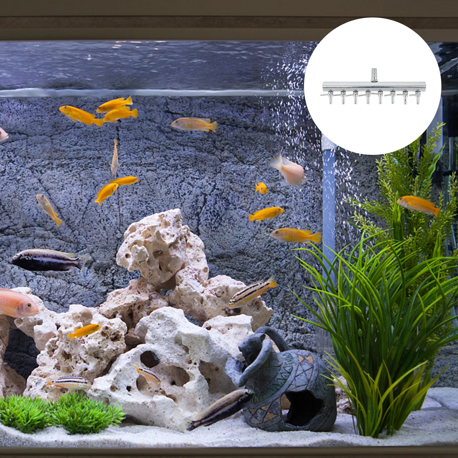 

Air Flow Adapter for Fish Tank Aquarium Air Flow Splitter Shunt 10mm Inlet 4mm Outlet Adjustable Control Valve Pet Supplies