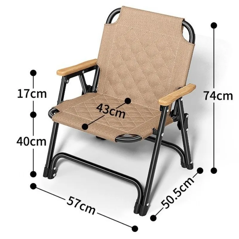 Portable Thick Cotton Foldable Camping Chair All Weather Outdoor Picnic Travel Autumn Winter Lawn Chair