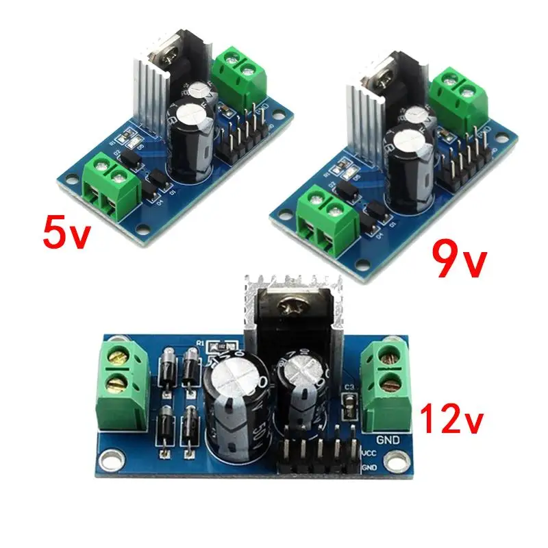 LM7805 LM7809 LM7812 DC/AC Three Terminal Voltage Regulator Power Supply Module 5V 9V 12V Output Max 1.2A