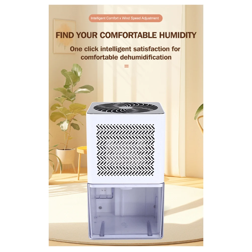 ABIU Air Dehumidifier Portable Mute Moisture Absorbers Machine Air Dryer for Home Bedroom Office Kitchen Deodorizer EU Plug
