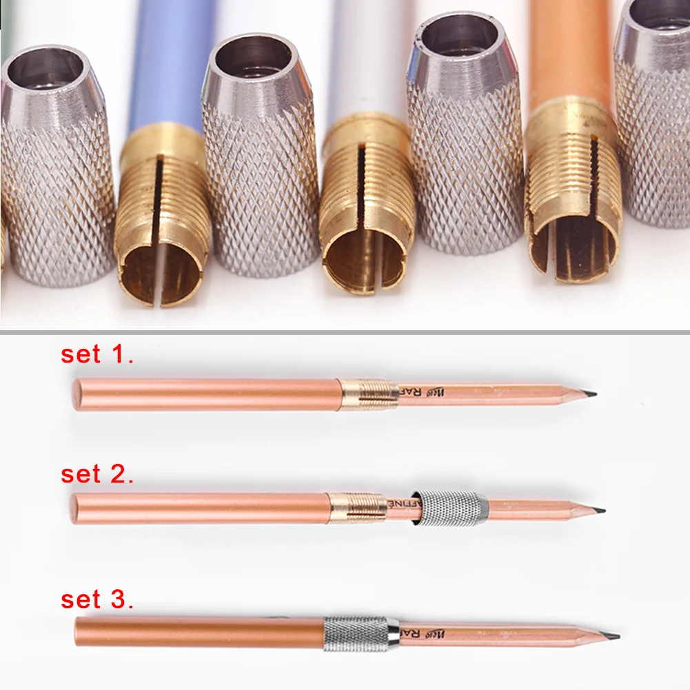 Pencil Extender Adjustable Wooden Lengthener Holder Painting Drawing Tools Office School Stationery Supplies