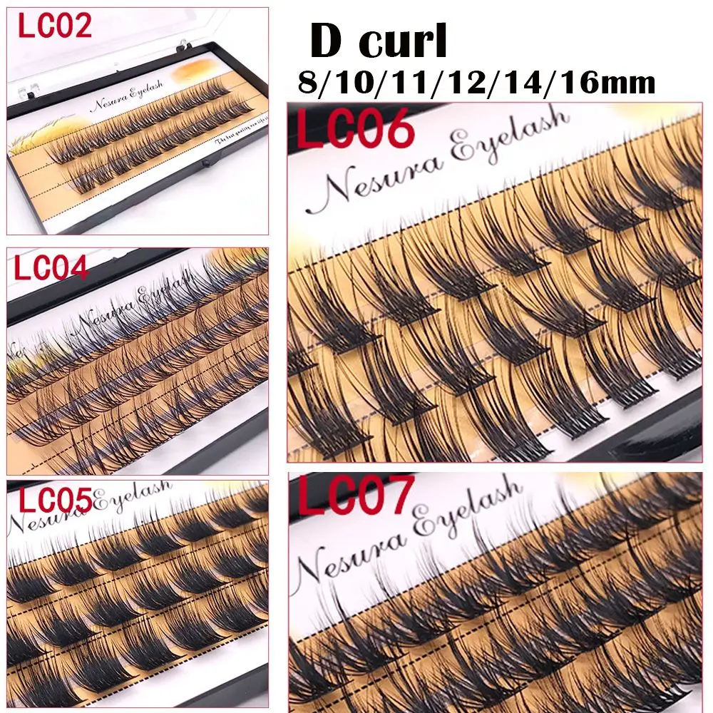 Herramientas de maquillaje para ojos, mechones suaves, pestañas individuales, pelo de visón 3D, pestañas segmentadas, esponjosas y naturales