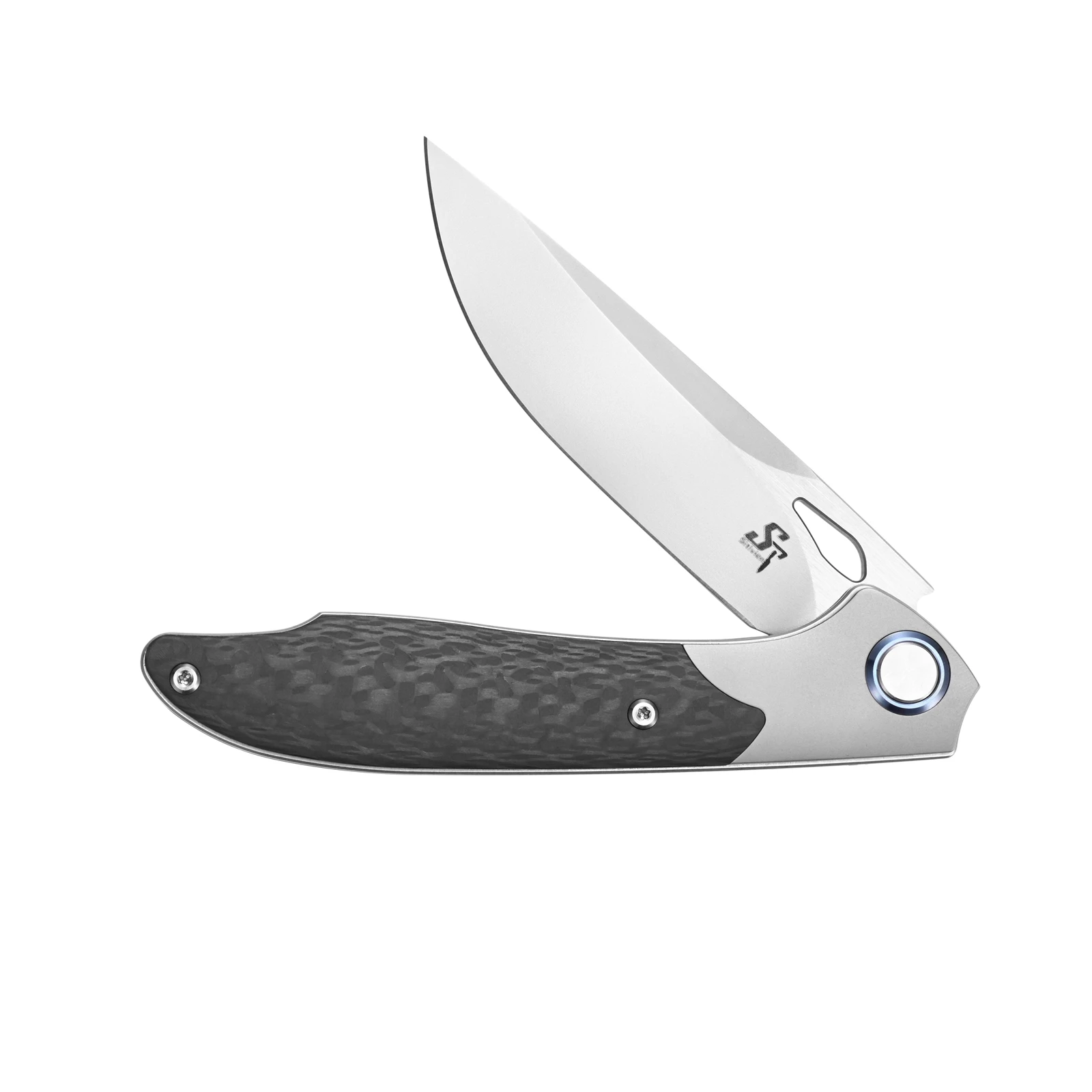 Sitivien ST990 Pocket Knife,S35VN Steel Blade,Titanium & Carbon Fiber Handle EDC Tool for Outdoor Camping,Hiking,Hunting