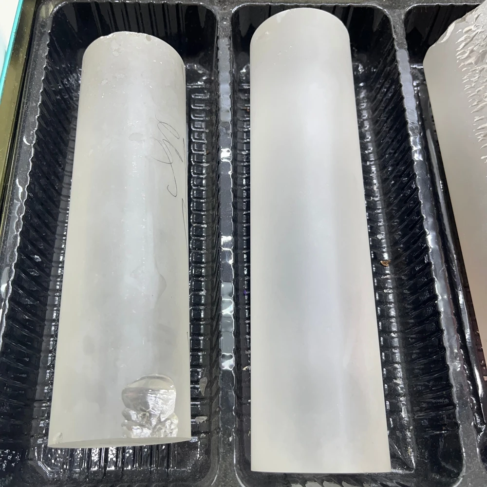 1Kg/Lot Synthetic White Corundum Rough Stone Column Lab Created Sapphire Raw Material