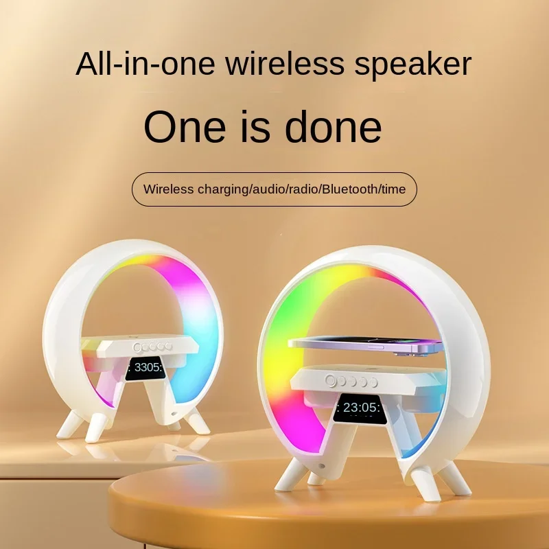 portable speaker Wireless Fast charger with lights, alarm clock speakers, cell phones, night lights for home use