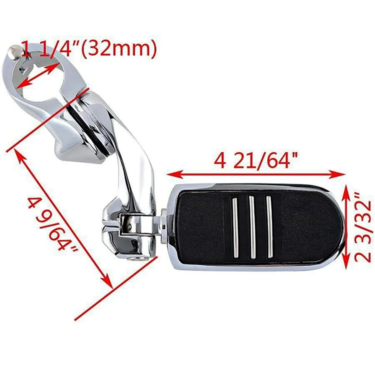 For Harley Davidson Streamliner Touring Road Ride 1-1/4 Inch Motorcycle Pedal Pedal Foot Pegs Kit,2PCS image 2