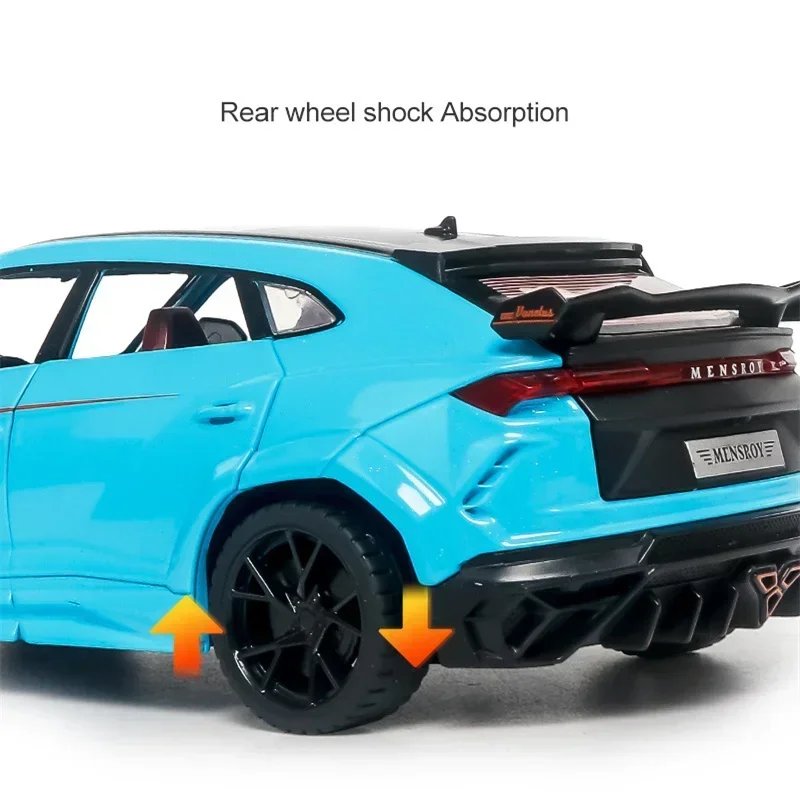 1:24 Lamborghini URUS SUV Modified Version Sports Car Model Diecasts Metal Sound Light Racing Car Model Simulation Kid Toy Gifts