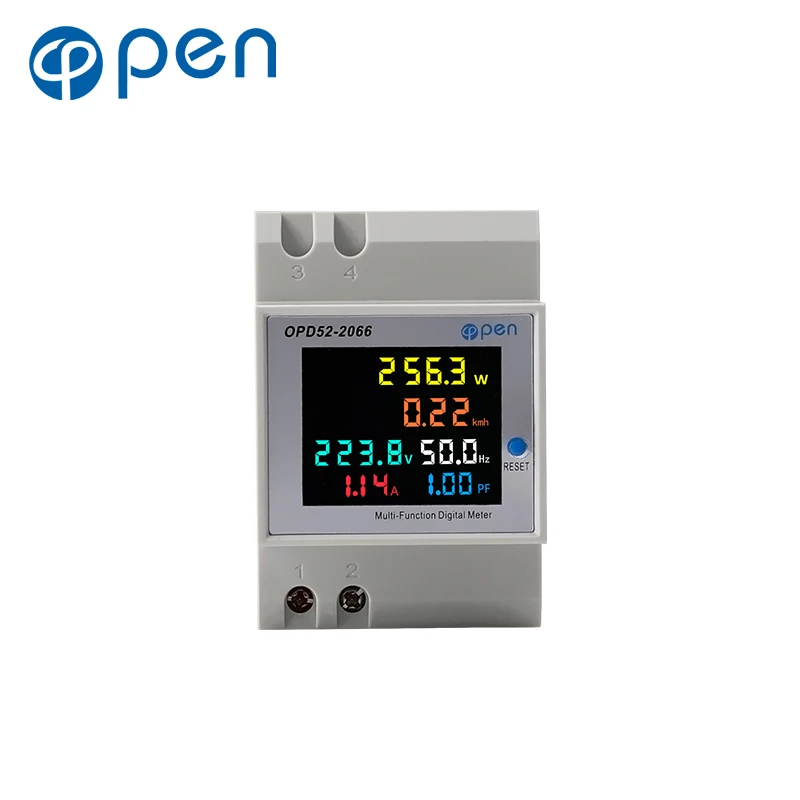 6 IN 1 Display Smart Meter AC monitor 110V 220V Voltage Current Power Factor Active KWH Electric energy Frequency meter VOLT AMP