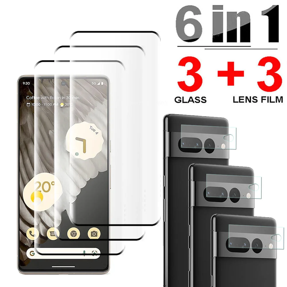 3N3 Explosion-proof Screen Protector for Google Pixel 7 6 Pro Pixel 6 5A Screen Protector Camera Lens Film for Pixel 7 6 Pro