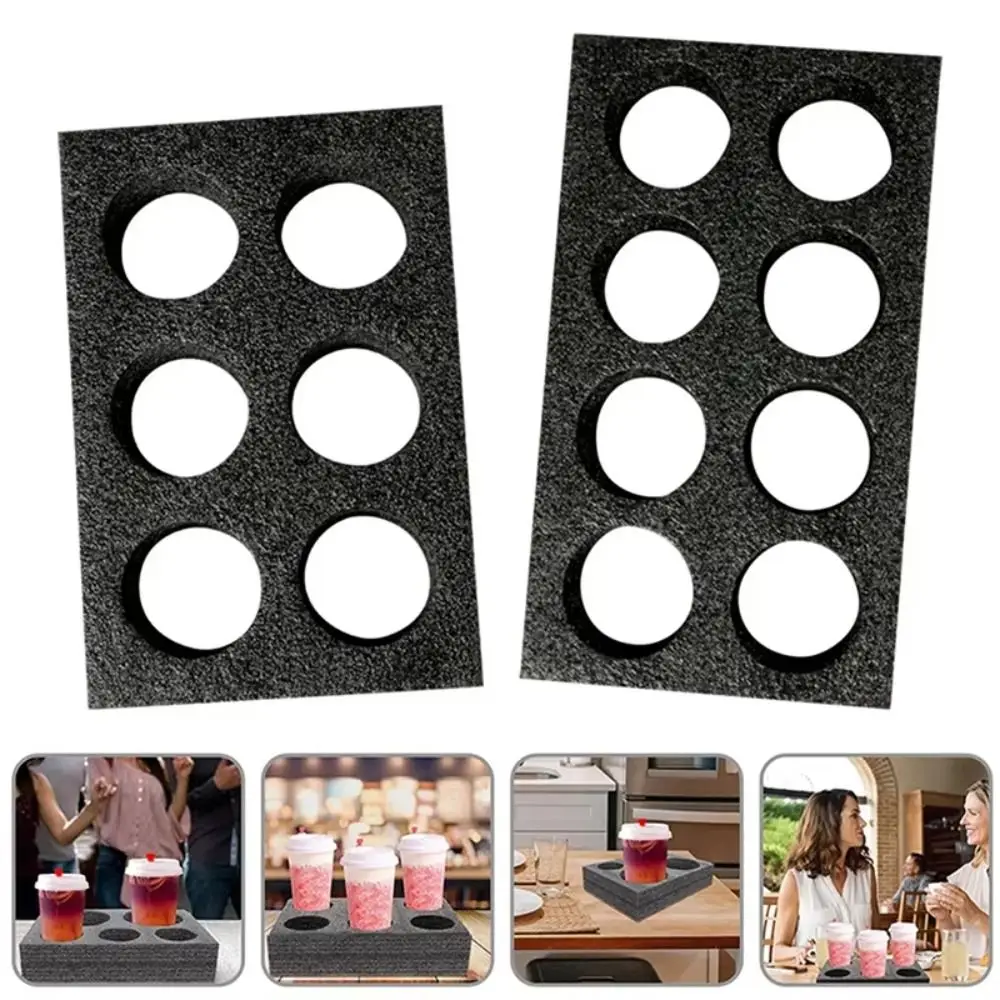 Disposable Cup Carrier Holder Large Capacity Porous Drink Tray Shock-absorbing Thickness 7cm Takeout Coffee Trays