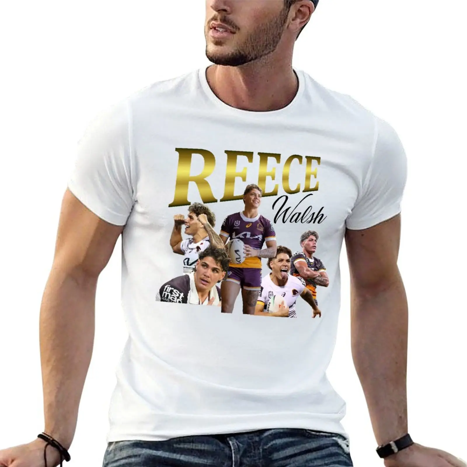 Reece Walsh Collage 2.0 T-Shirt Daily Wear Plain Short Sleeve Shirt