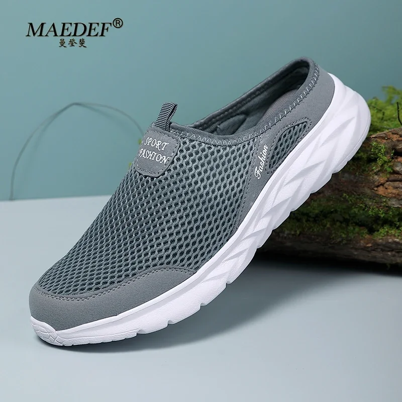 MAEDEF, zapatos para hombre, zapatillas ligeras, mocasines, toboganes antideslizantes para exteriores, zapatos informales, zapatillas de malla transpirables, zapatillas de deporte para hombre