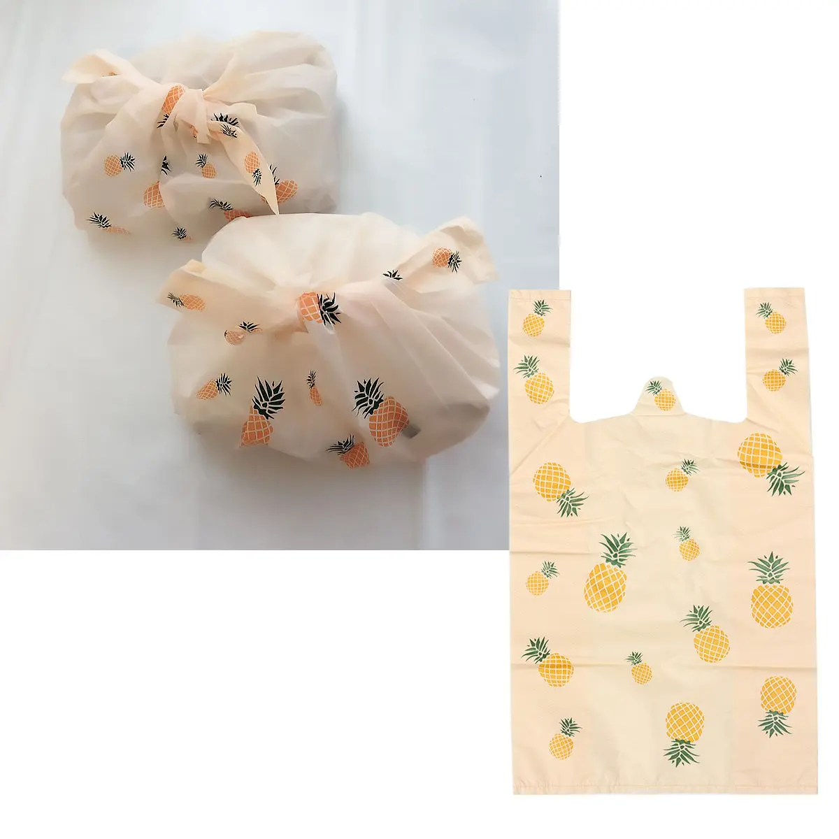 50Pcs Food Bags Thick Transparent Environmentally Friendly Plastic Halloween Christmas Bag Fruit Fruits Bag Bag Grocery Eco