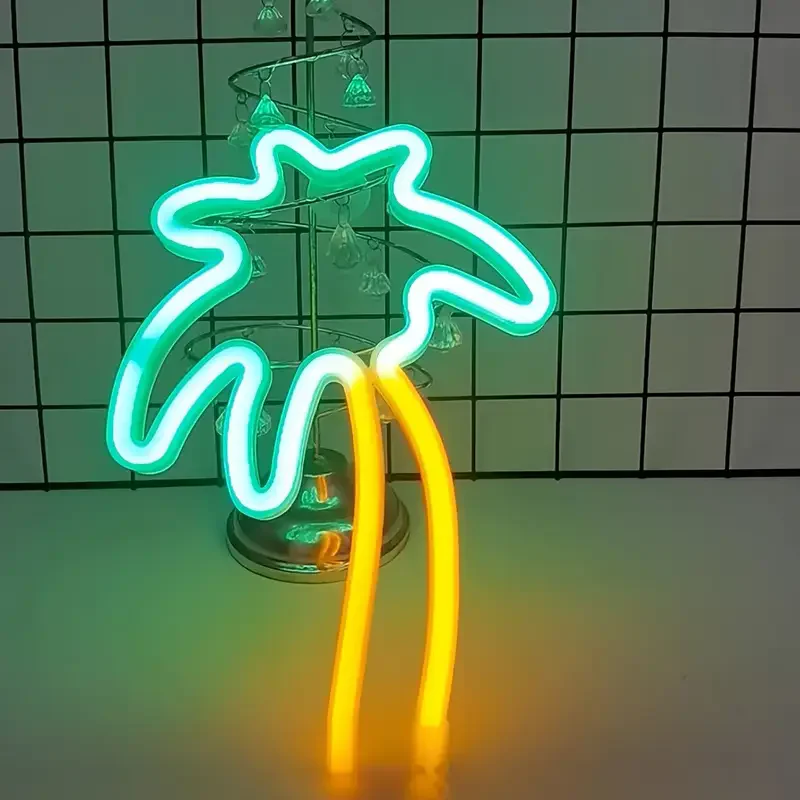 팜 트리 LED 네온 사인 USB/배터리 전원 LED 조명 침실 룸 장식 선물 야간 조명 장식 파티 휴일