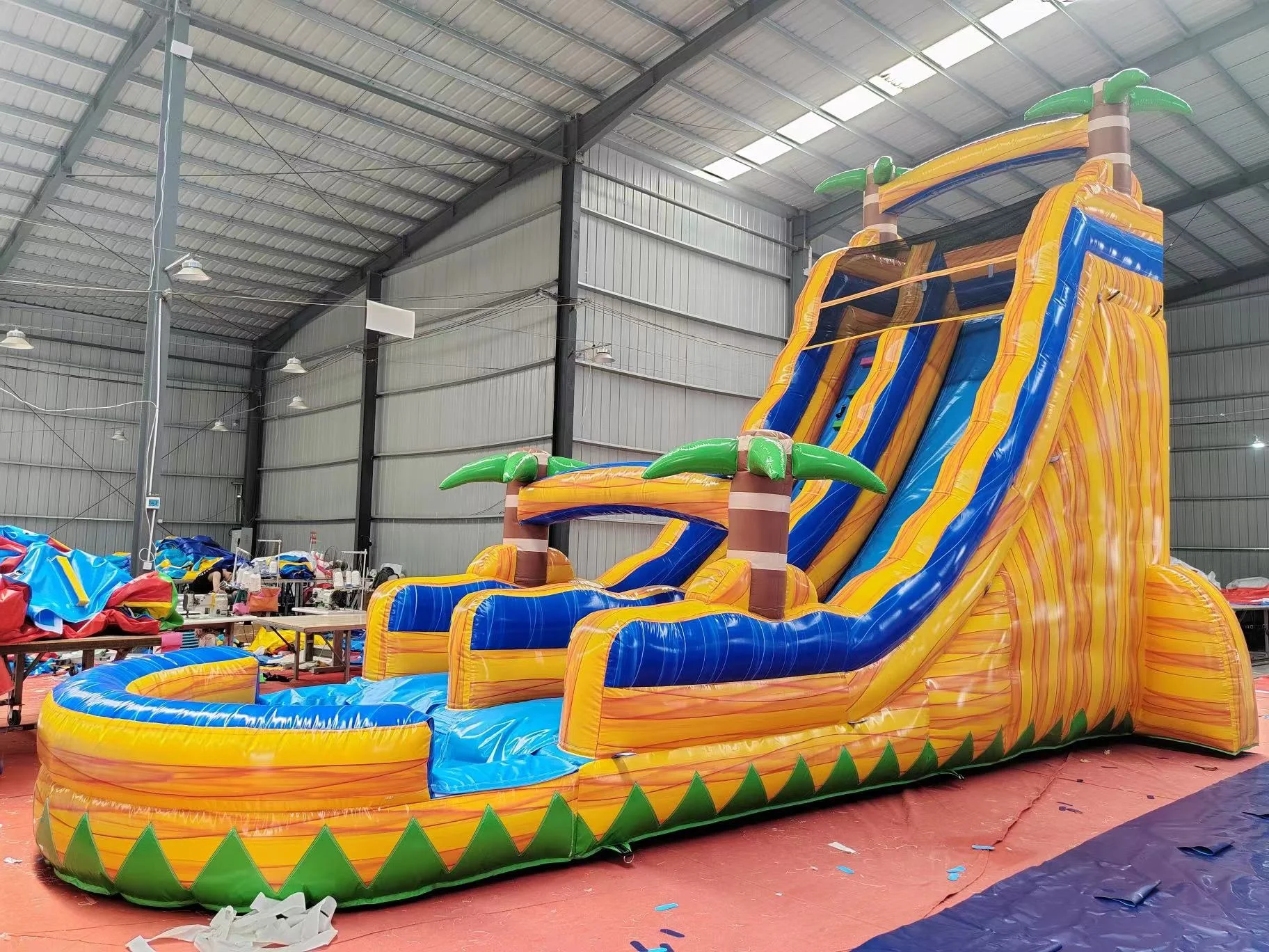 Factory shipping Custom  Party Game Inflatable Water Slides hot Sale Backyard Inflatable Castle Bouncy Jumping Bouncer With Pool