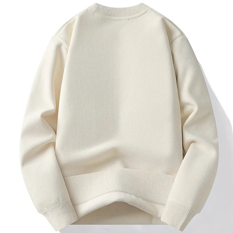 2025 new autumn and winter high quality men's casual semi-turtleneck sweater thickened pullover sweater