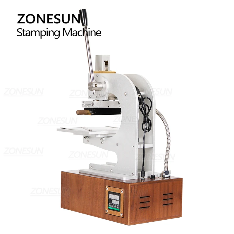 Zonesun Multifunctionele Foliedruk Machine WT-90XTS Infrarood Locator Lederen Hout Papier Warmte Persmachine Met Lades