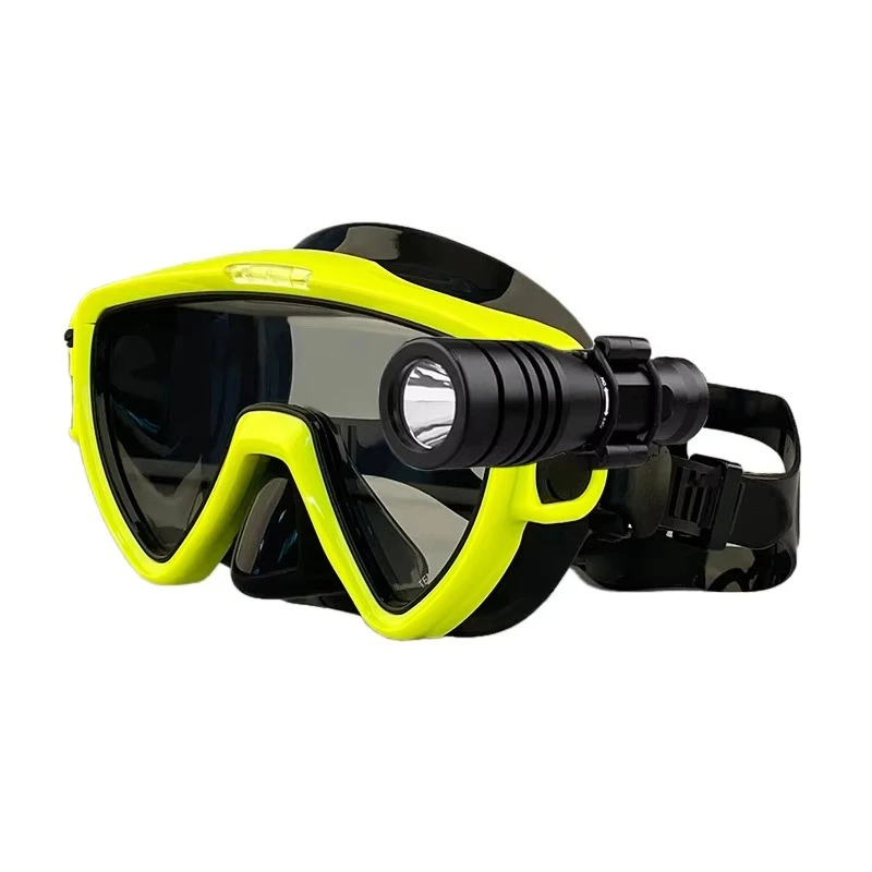 

Single lens diving mask New design Tempered waterproof fishing gear with diving flashlight
