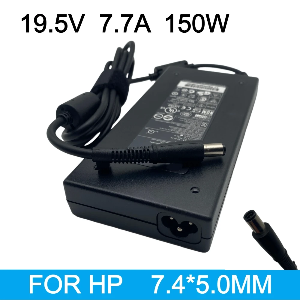 Cargador de ordenador portátil de 19,5 V, 7,7a, 150W, para HP TouchSmart 520-1030 610-1030y, PC de escritorio QP790AA 677763-002 HSTNN-CA27 Envy 20-d011 DC7800