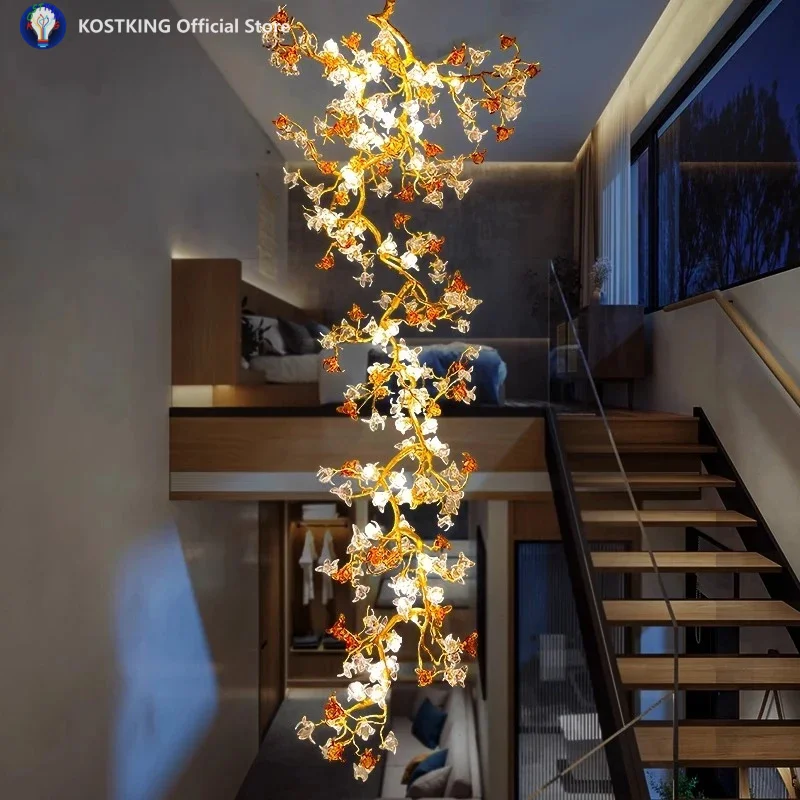 Ceilings Branch Crystal Chandelier Villa Lighting Crystal Brass Luxury Pendant Lamp Victorian Palm Bronze Chandelier for Wedding
