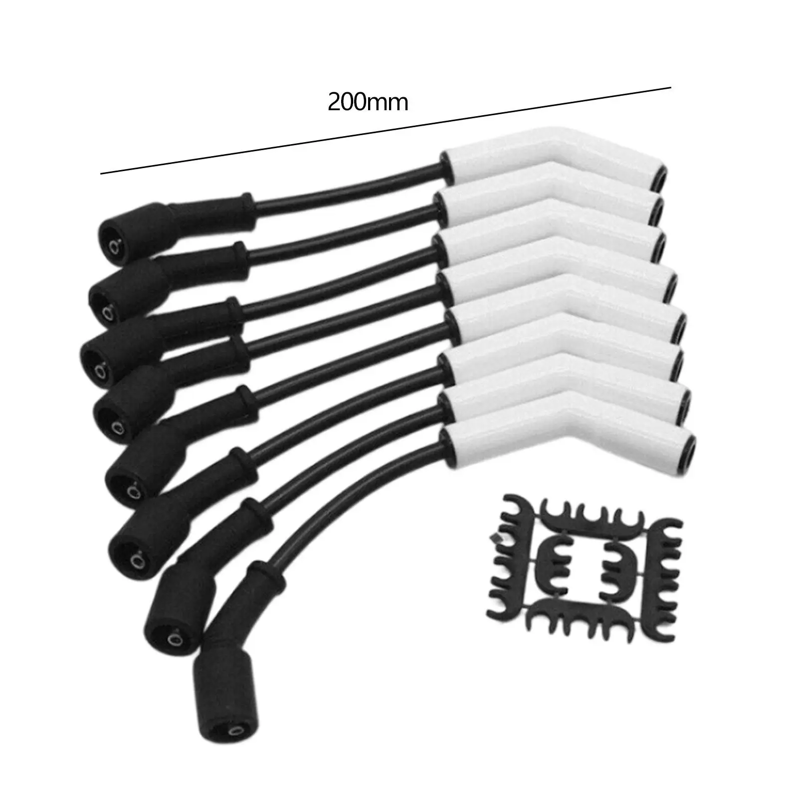 8mm Silicone Spark Plug Wire Ignition Wire Kit High Temp Ceramic Boot for LS3 LS4 LS7 LT Automobile Engines