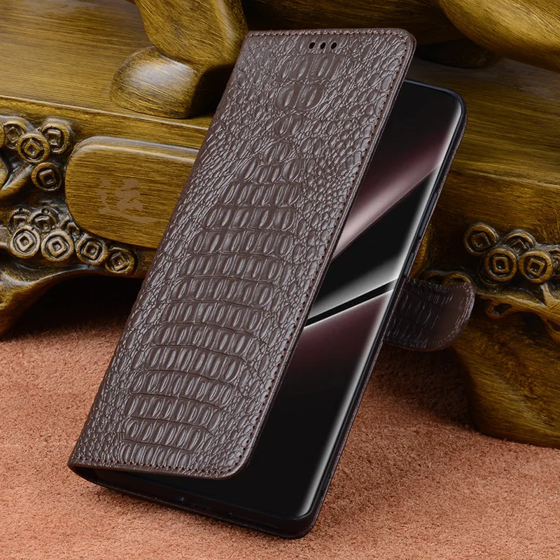 Wobiloo Luxury Real Cowhide Genuine Leather Flip Phone Cases For Honor Magci 6 Rsr Ultimate Hell Full Cover Pocket Bag Case