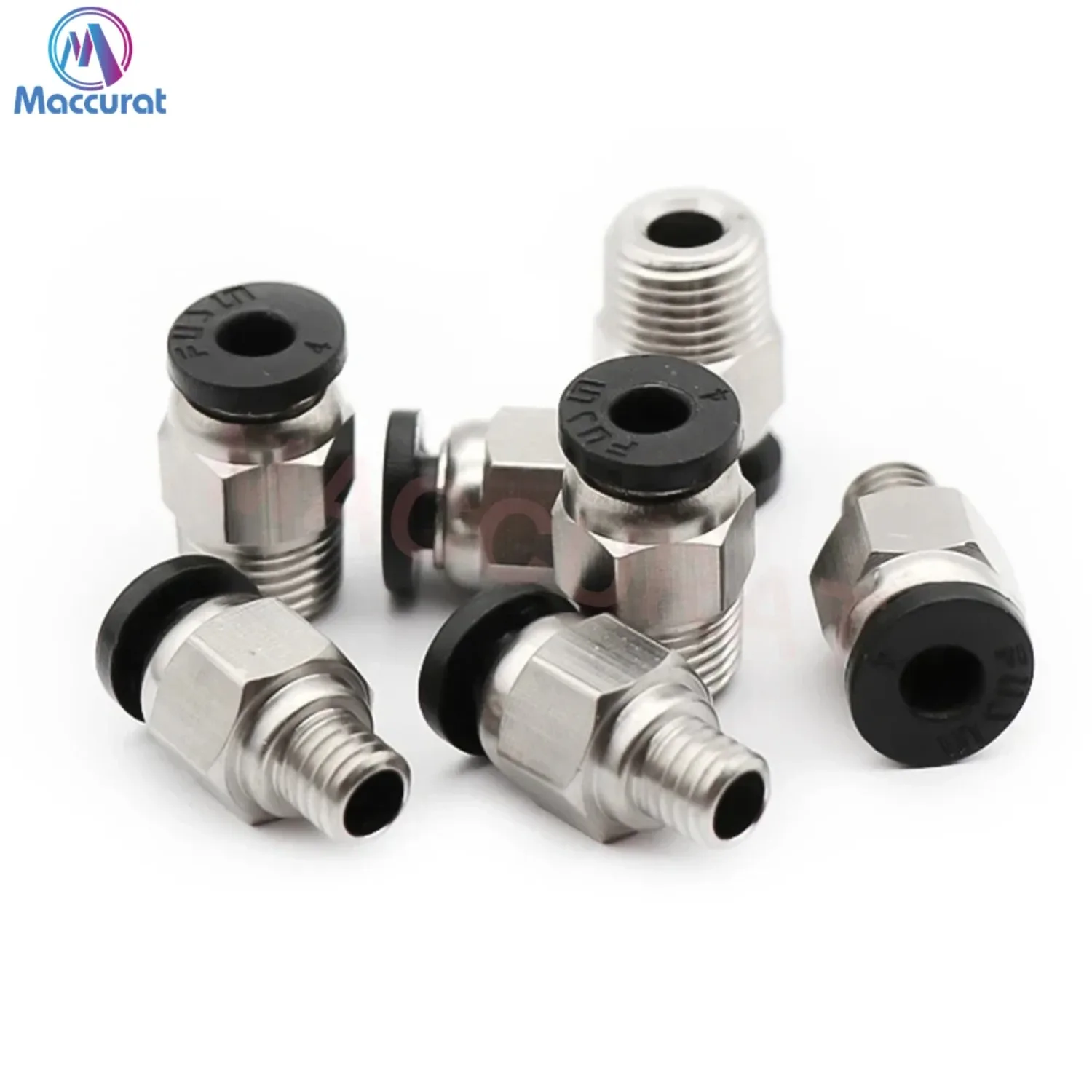 Pneumatic Connectors Bowden Extruder V6 V5 J-head Hotend for OD 4mm  PTFE Tube Quick Coupler J-head Fittings 3D Printer Parts