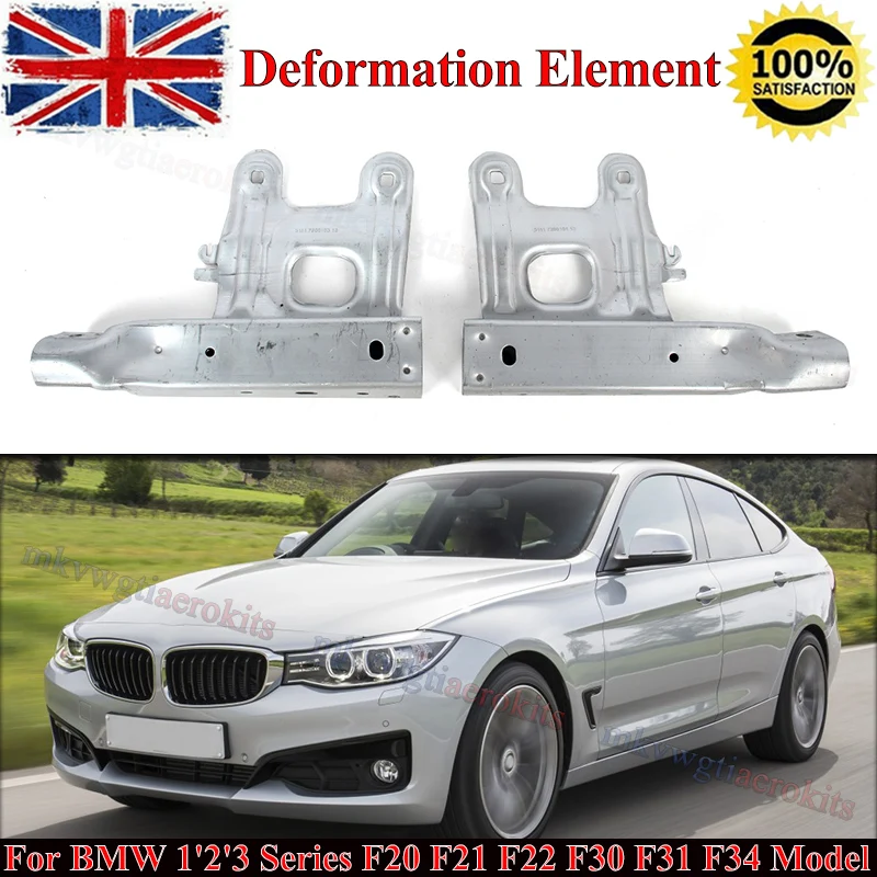 

MAGICKIT Front R+L Lower Bumper Carrier Bracket Pair For BMW F22 F30 F31 F32 F34 F36 320i Silver 2012-2020 CAR Accessories