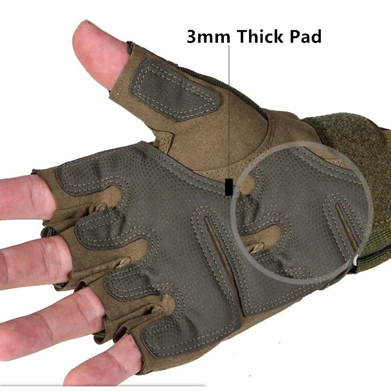 Half Finger Men Gloves Outdoor Military Tactical Gloves Sports Shooting Hunting Airsoft Motorcycle Cycling Gloves