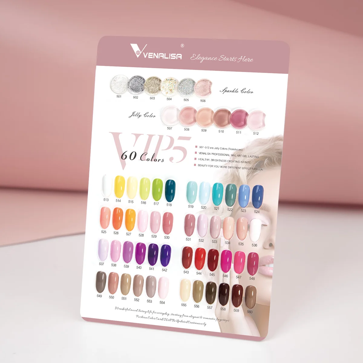 TPO/HEMA FREE VENALISA VIP Kit Nagelgelpoliermittel Markenkoffer Gel Kit Perfektes Pigment Professionelles Nail Art Langlebiges Gel – Detail 6