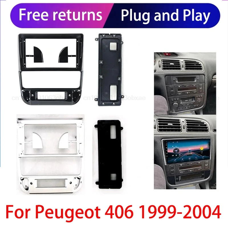 For 1999-2004 PEUGEOT 406(9Inch) Car Radio Fascias Android GPS MP5 Stereo Player 2 Din Head Unit Panel Dash Frame Installation T